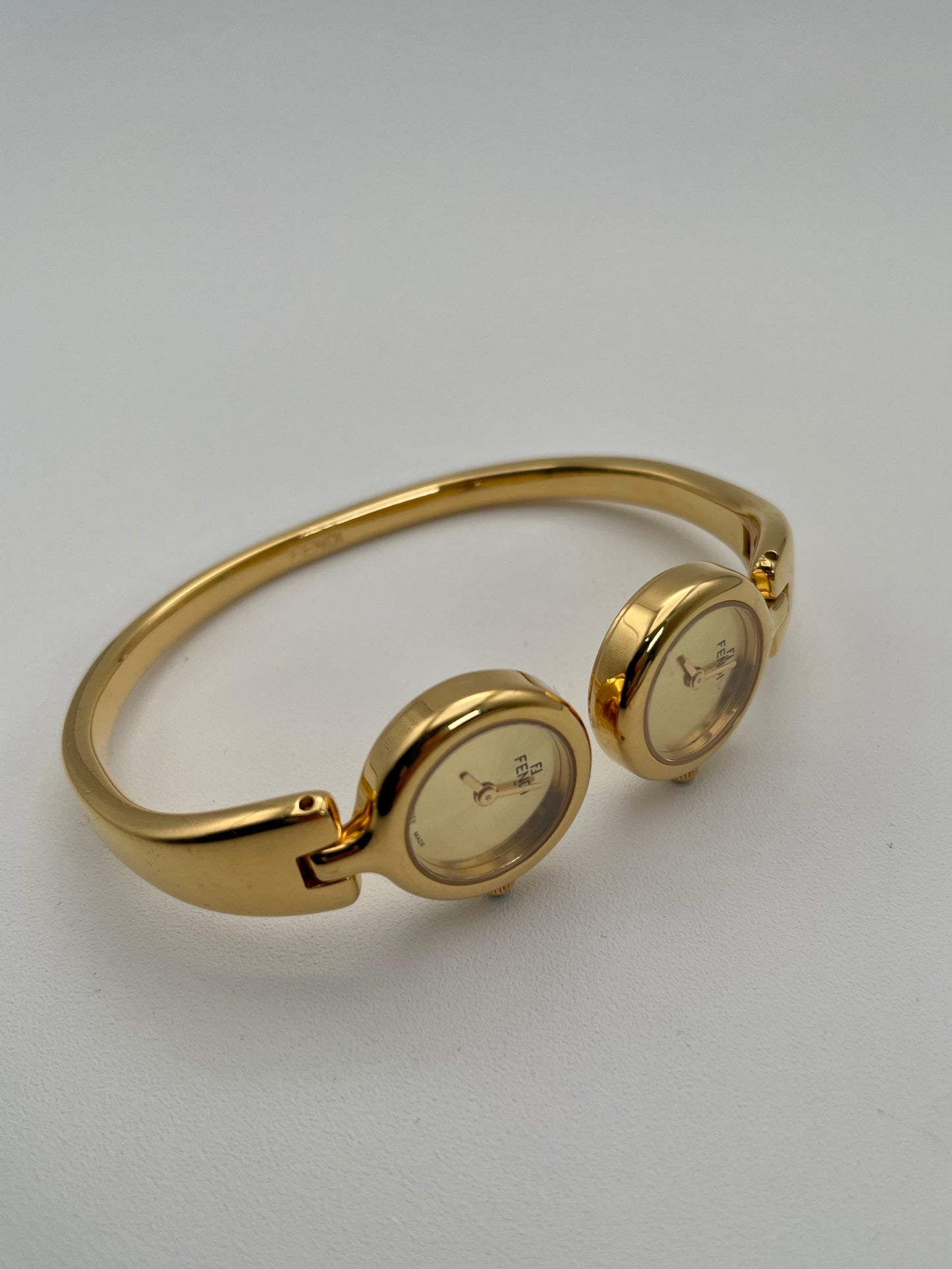 Fendi Dual Time 620L Vintage Ladies Watch in Gold