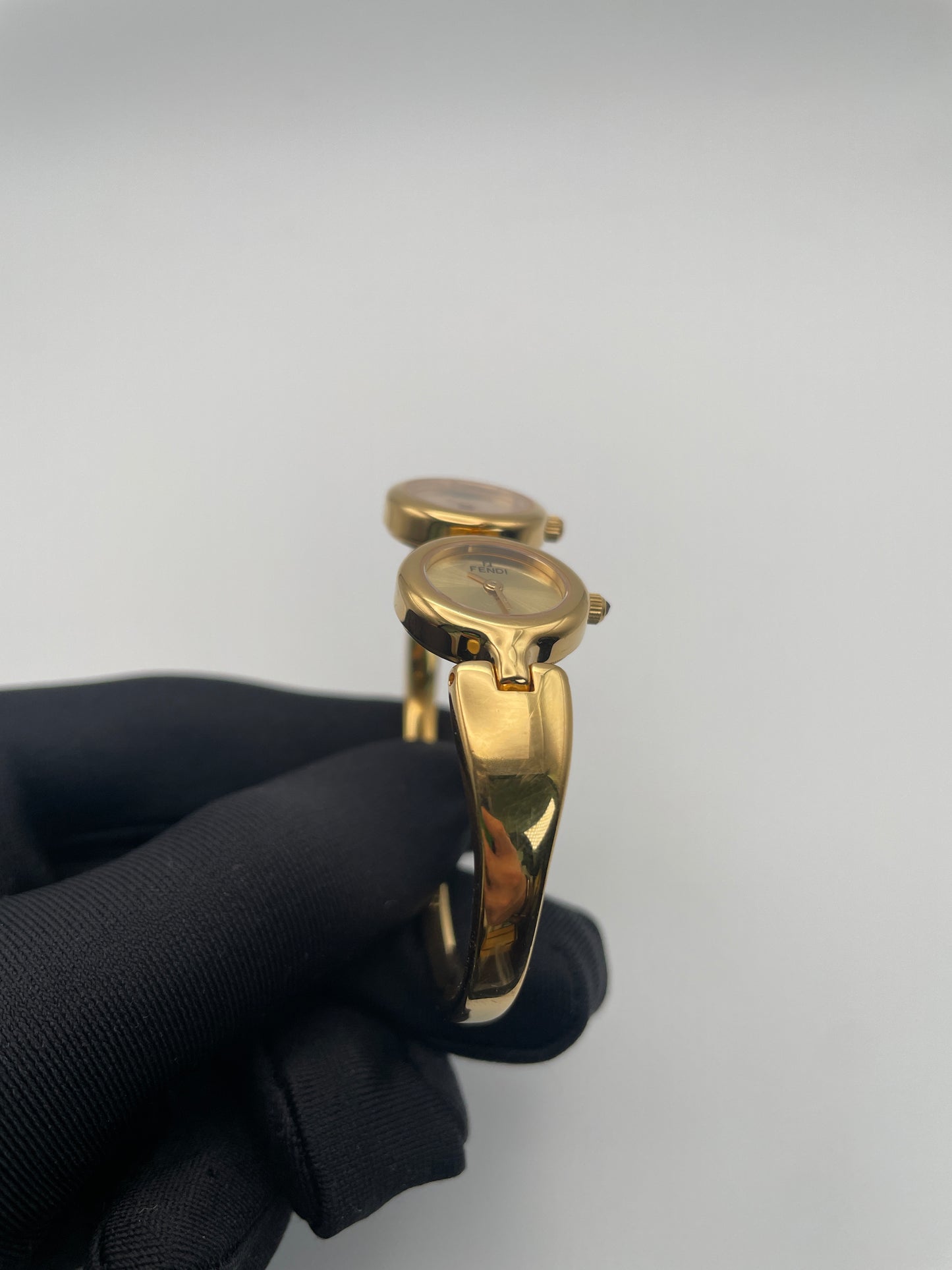 Fendi Dual Time 620L Vintage Ladies Watch in Gold