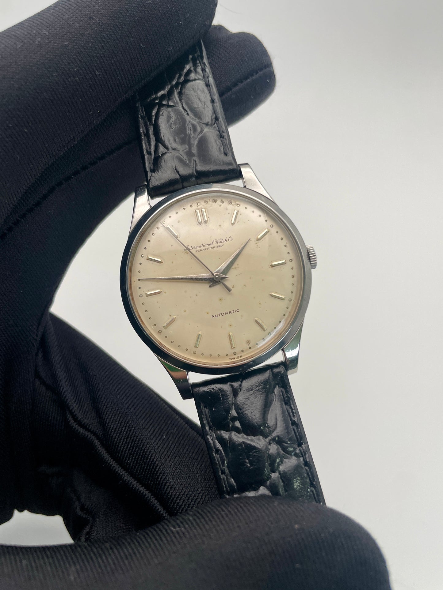 IWC Caliber 853 Vintage Cream Dial Watch in Steel