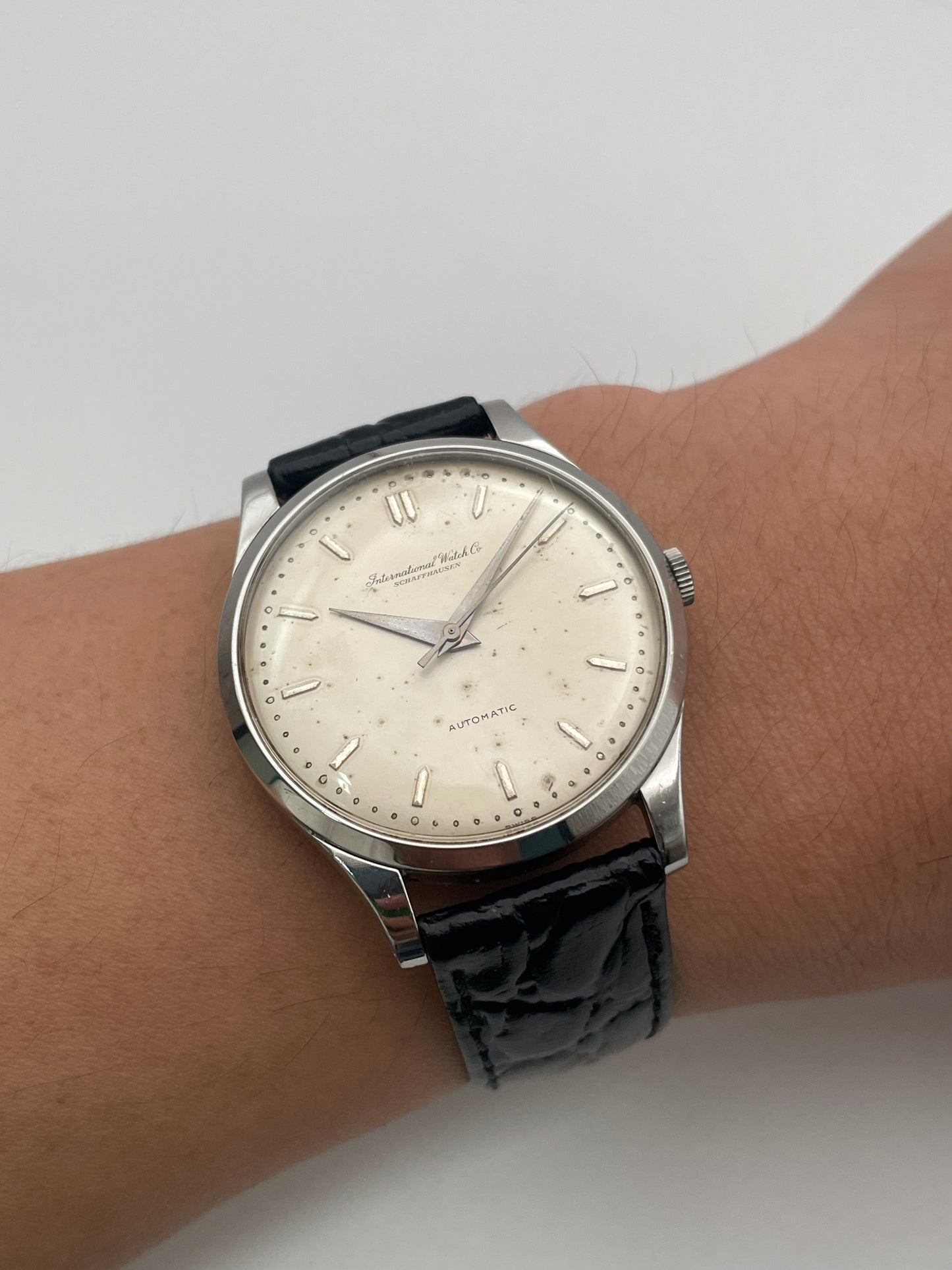 IWC Caliber 853 Vintage Cream Dial Watch in Steel