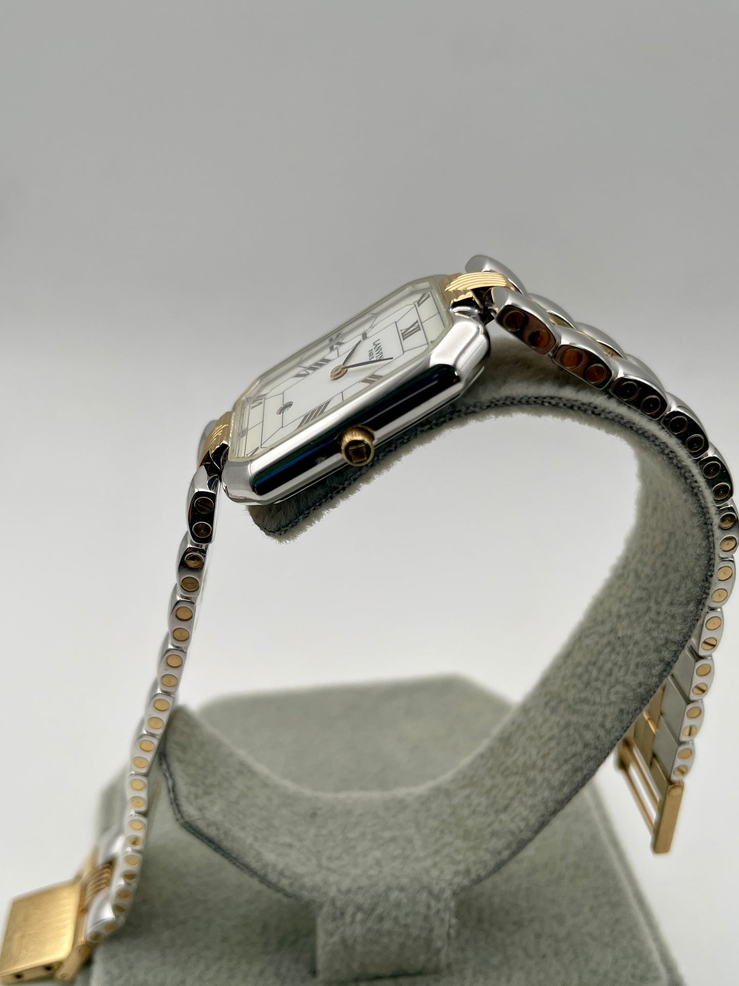Side profile of Lanvin Paris 516897.B highlighting the case thickness and crown