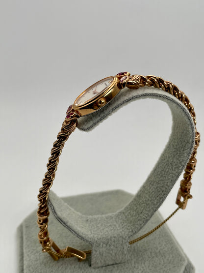 Seiko Rhinestone Bijou 1E20-5760 Vintage Women's Watch in Gold