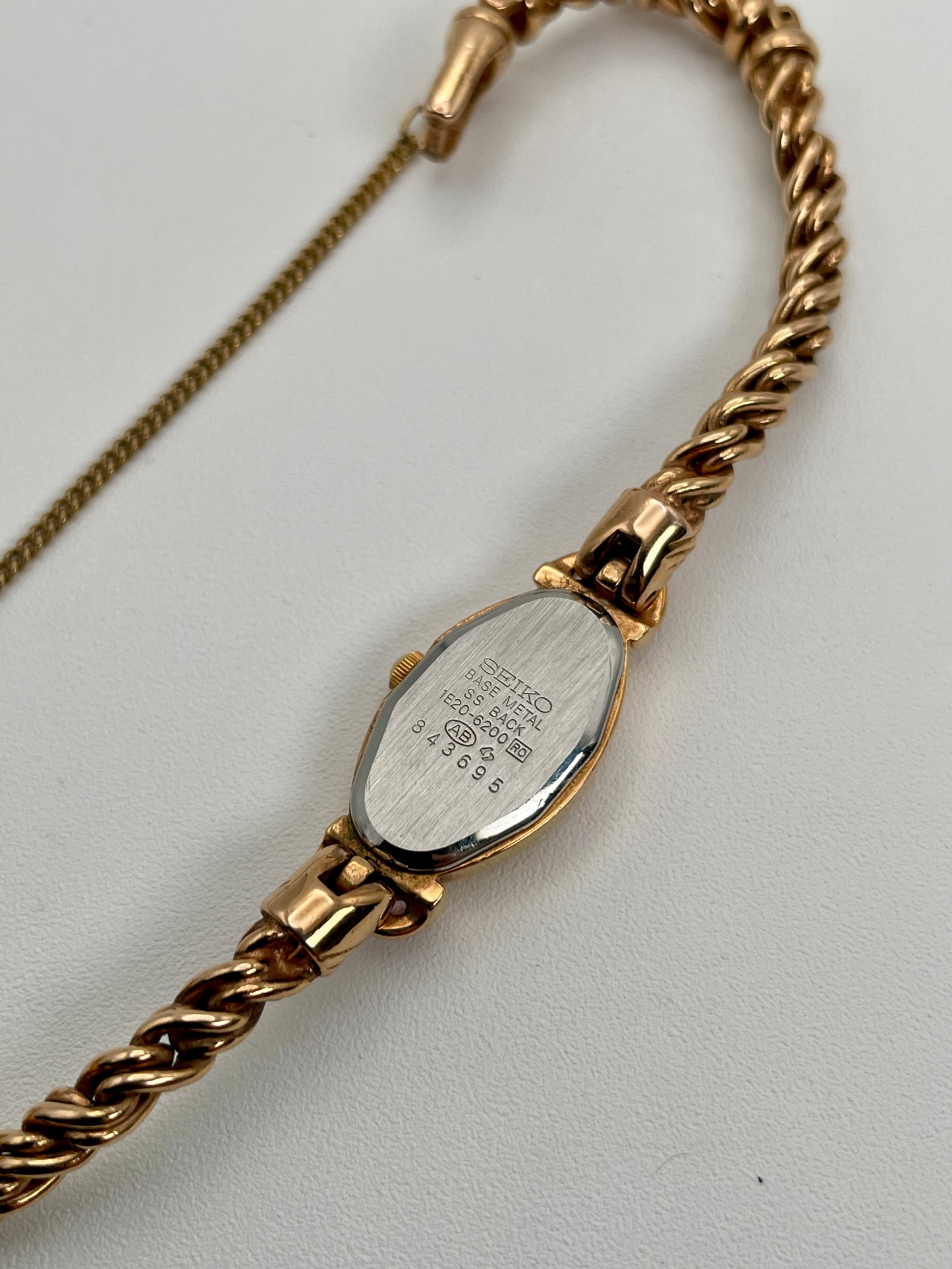 Seiko Rhinestone Bijou 1E20-5760 Vintage Women's Watch in Gold