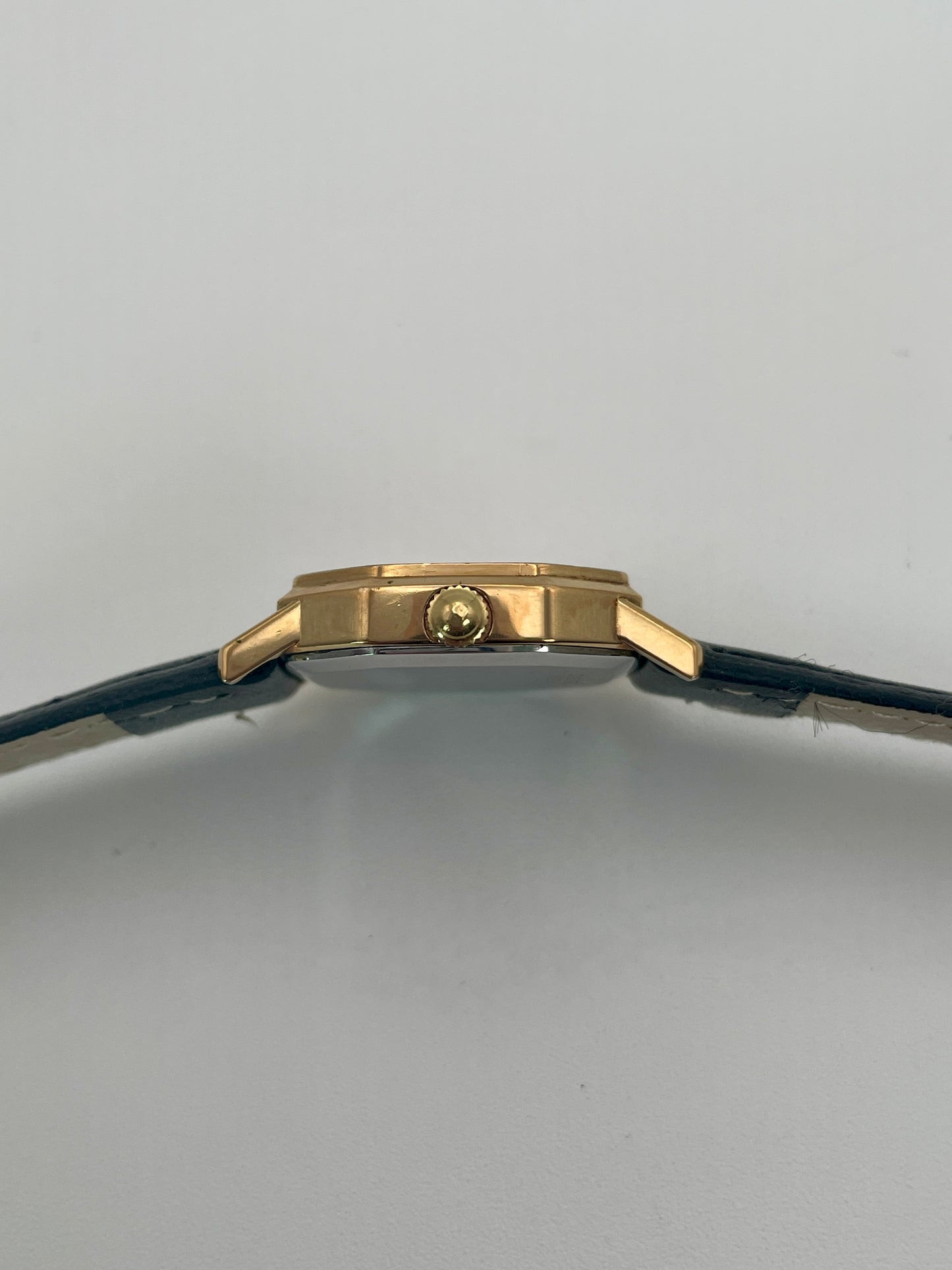 Longines Octagon Tapestry Dial Vintage Women's Watch in Gold