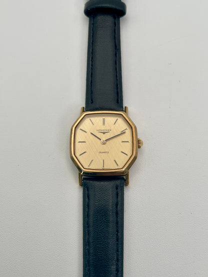 Longines Octagon Tapestry Dial Vintage Women's Watch in Gold