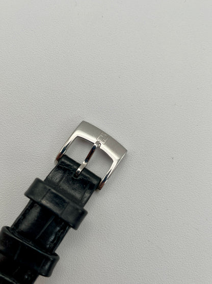 Close-up view of the buckle of the Fendi 2100L watch strap