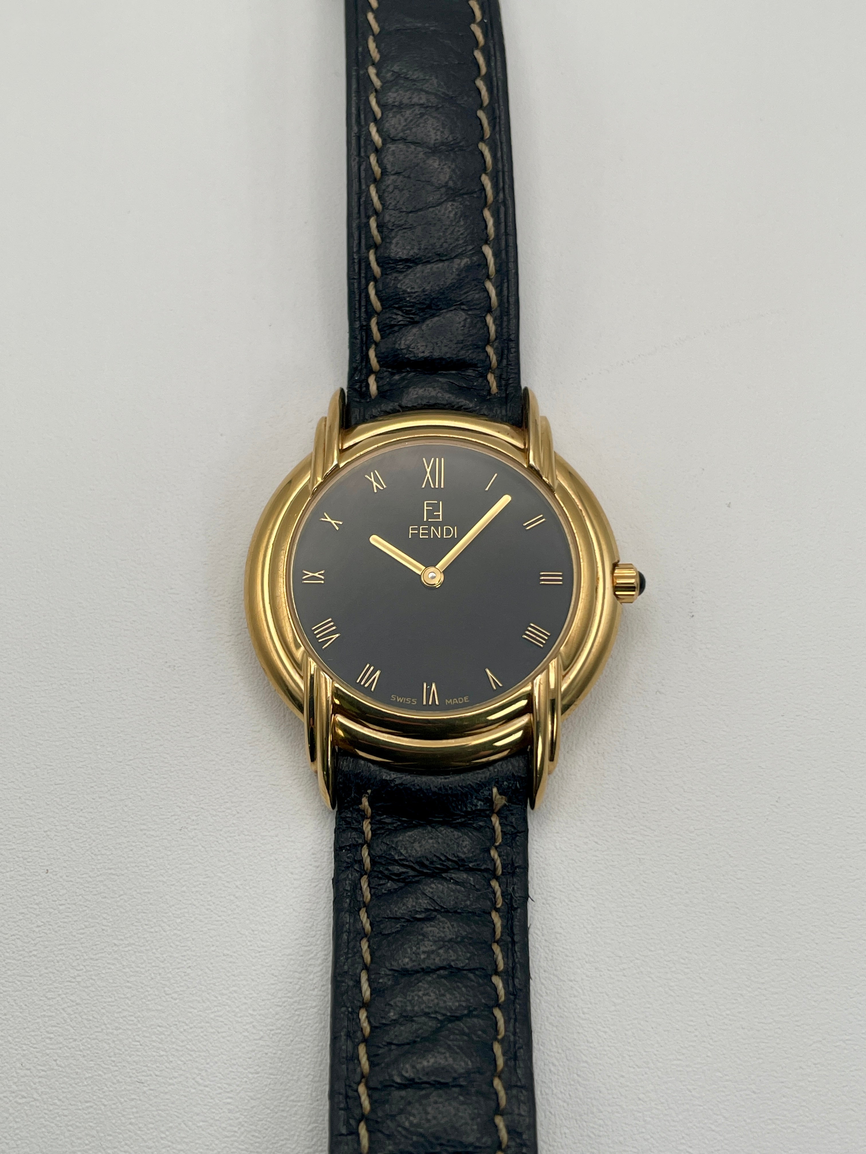 Fendi 300J Black Dial Vintage Watch in Gold – Eleven13 Studios
