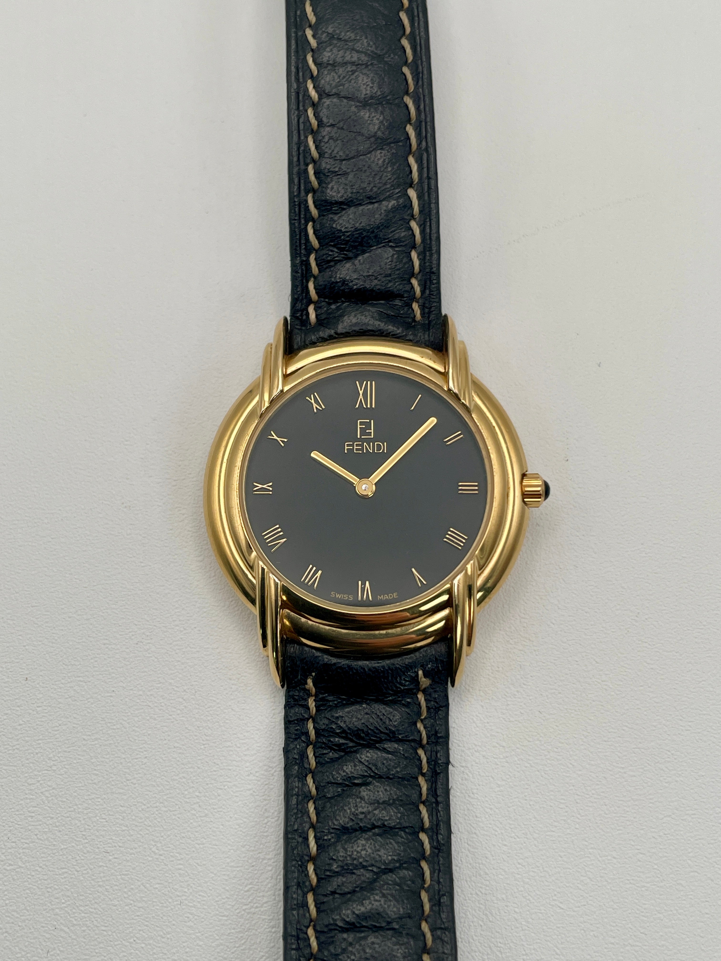 Fendi 300J Black Dial Vintage Watch in Gold – Eleven13 Studios