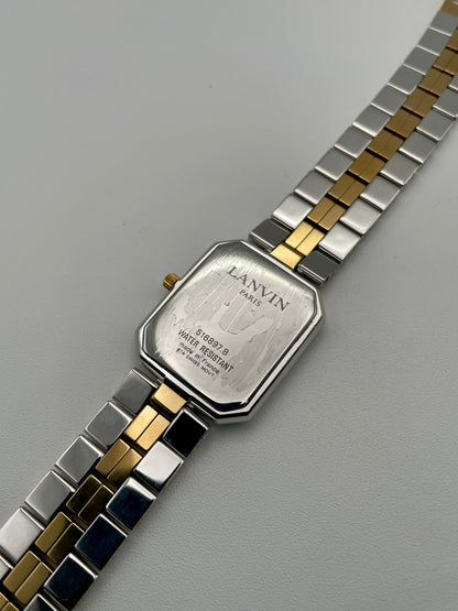 Caseback view of Lanvin Paris 516897.B showing model number 516897.B and water resistance markings
