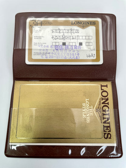 Certificate of origin and warranty for the Longines 960 vintage women's gold watch.