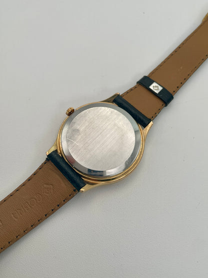 Caseback view of the Omega De Ville 192.0033 showing the stainless steel back
