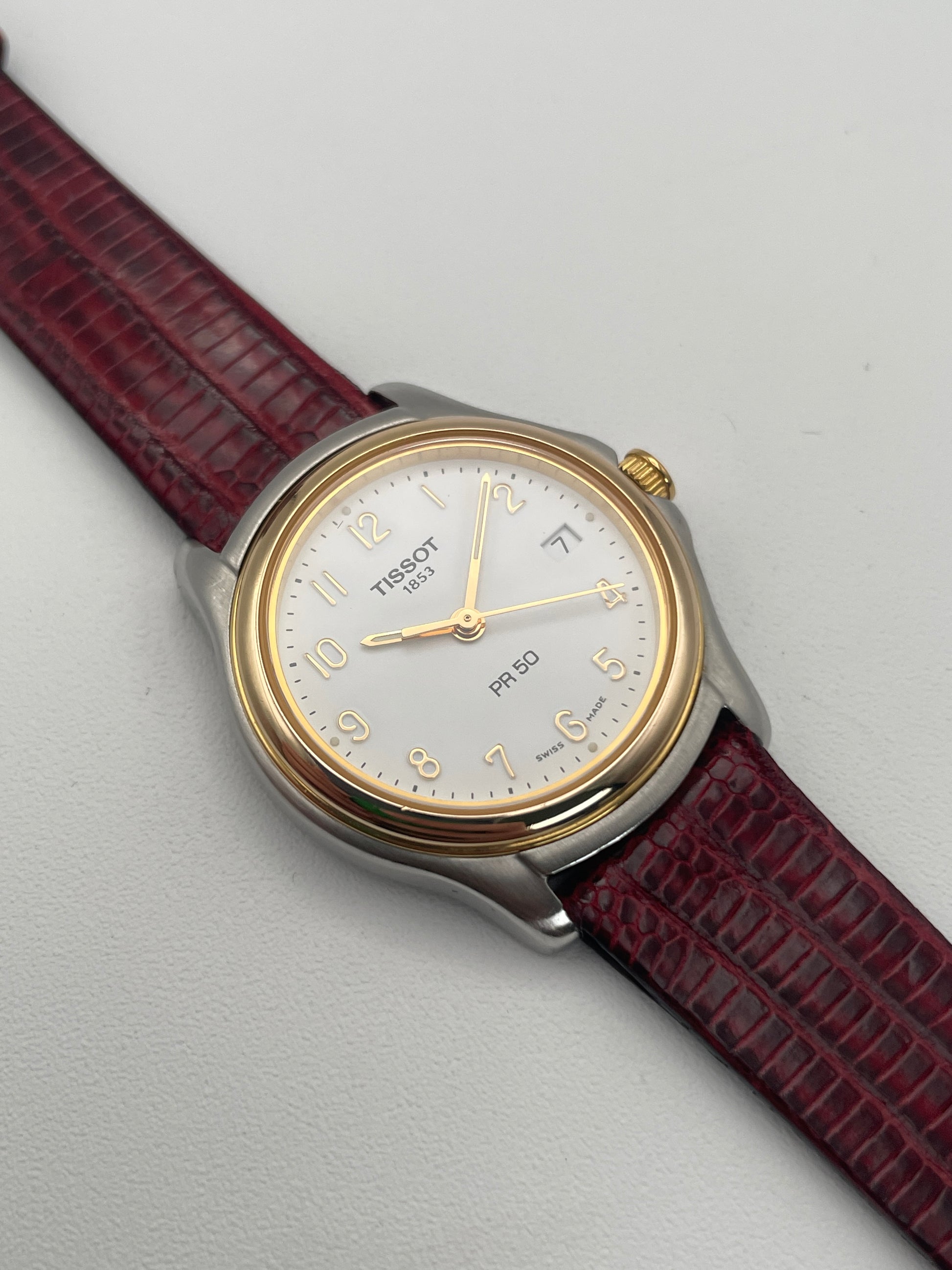 Tissot 1853 PR50 Vintage Watch in Gold and Stainless Steel