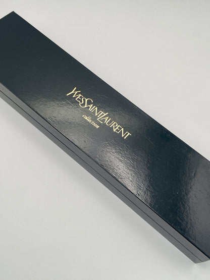 Yves Saint Laurent Black Pour Femme vintage women's watch in a box.