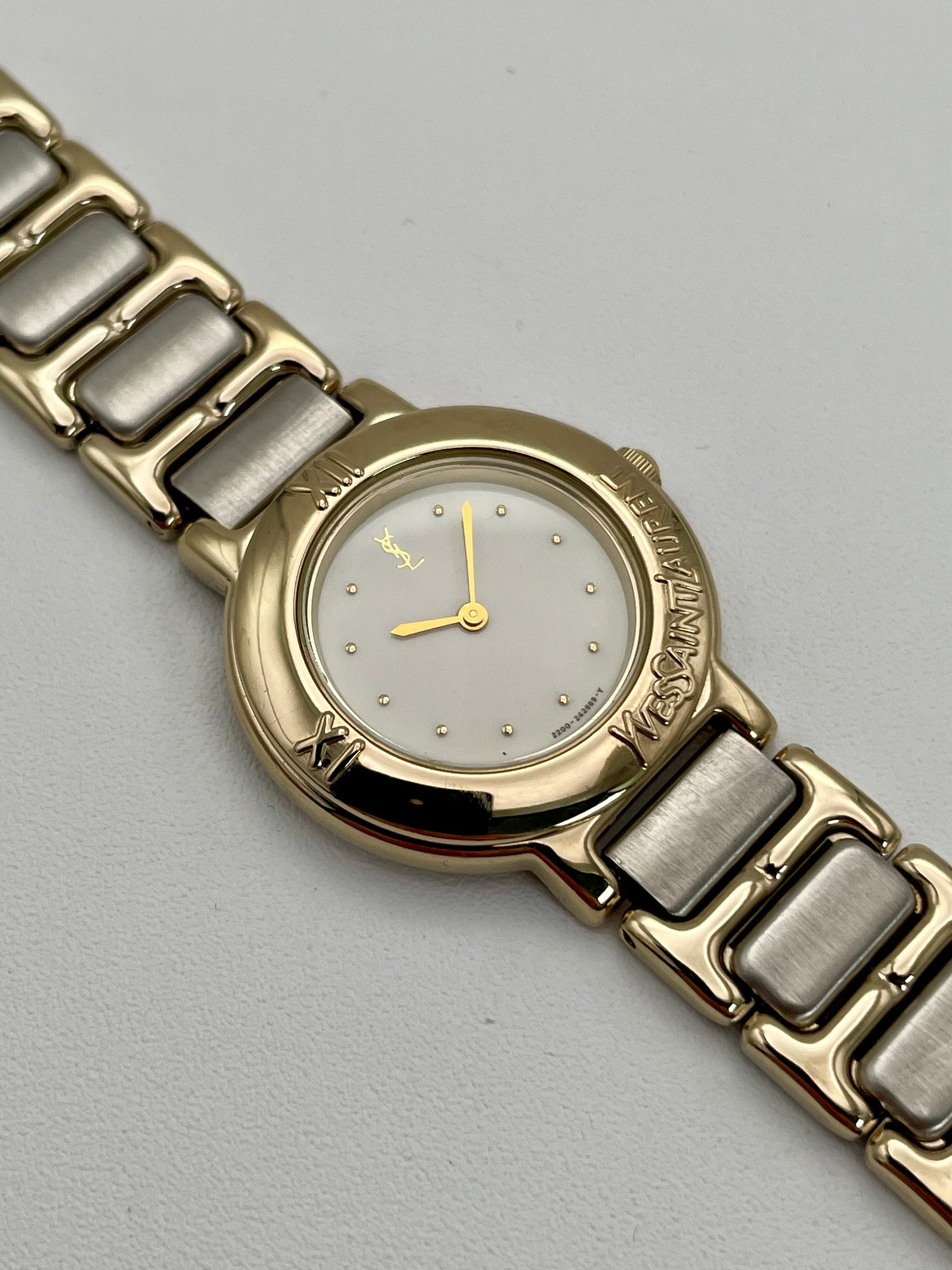 Yves Saint Laurent Pour Femme Vintage Ladies Watch with White Dial